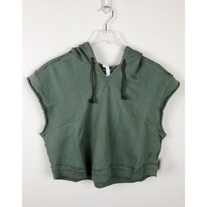 Free People Movement Swoop Crop Sleeveless Hoodie